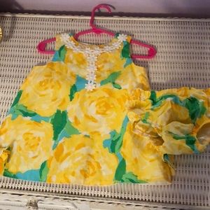 Lilly Pulitzer Yellow Rose Dress